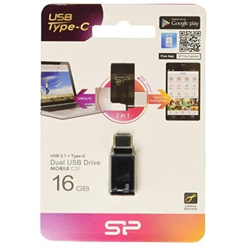 Mobile C31 16GB USB 3.0 (3.1 Gen 1) Type-A / Type-C Nero, Grigio, Argento unità flash USB - Foto 4
