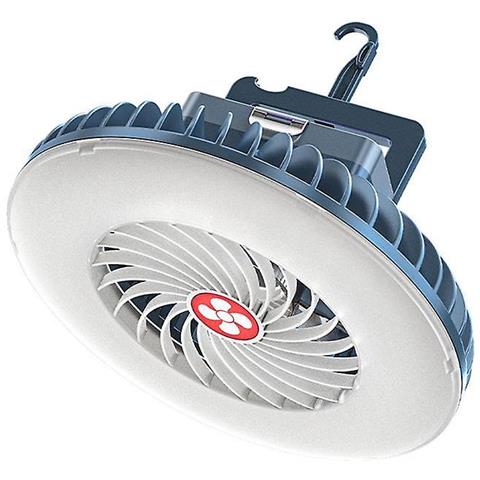 Ventilatore a batteria da 20000mAh, ventilatore da scrivania/da campeggio portatile ricaricabile con luce a LED e gancio, ventilatore da esterno per viaggi in auto in tenda  6