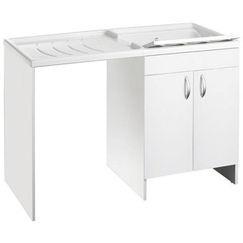 Mobile Coprilavatrice Bianco Con Vasca A Sinistra - Foto 1