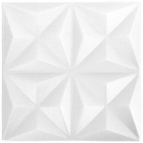 Pannelli Murali 3D 48 pz 50x50 cm Bianchi Origami 12 m? - Foto 1