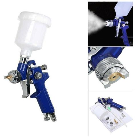 Aerografo Pistola Spruzzo 0.8 Mm Serbatoio A Caduta 100 Ml Ad Aria Compressa - Foto 2