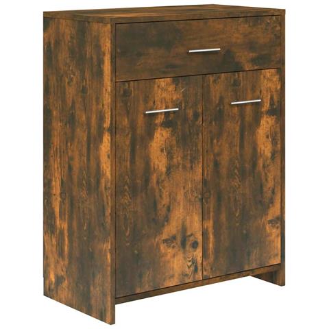 Armadietto Bagno Rovere Fumo 60x33x80 cm Legno tecnico - Foto 1