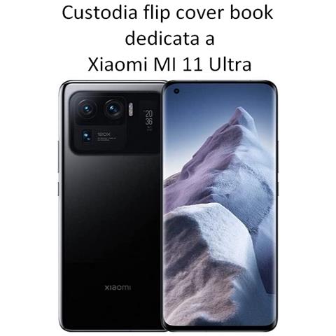 Custodia A Libro Book Case Per Xiaomi Mi 11 Ultra Black - Foto 2