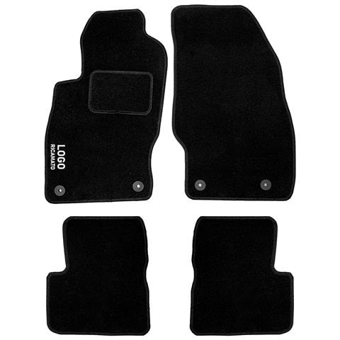 Tappetini Auto Compatibili Per Corsa D | Tappeti Sagomati | In Moquette Nera | Logo Ricamato Battitacco E 4 Clip Di Fissaggio | Accessori Interni - Foto 1