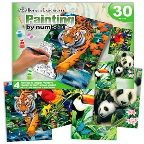 Set Per Dipingere Con I Numeri Royal & Langnickel Jungle 30 Pezzi - Foto 1