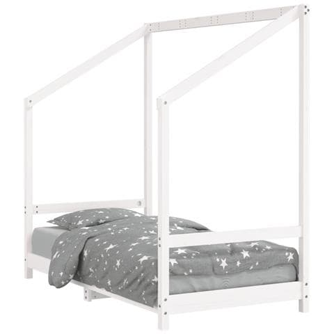 Giroletto Per Bambini Bianco 80x160cm In Legno Massello Di Pino - Foto 2