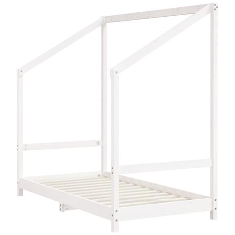 Giroletto Per Bambini Bianco 80x160cm In Legno Massello Di Pino - Foto 3
