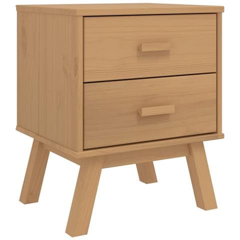 Comodino Olden Marrone In Legno Massello Di Pino - Foto 2