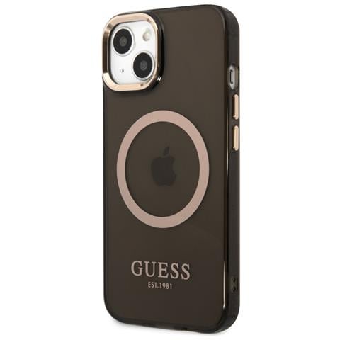 Cover Per Iphone 14 Plus Tpu Gold Outline, Nero - Foto 1
