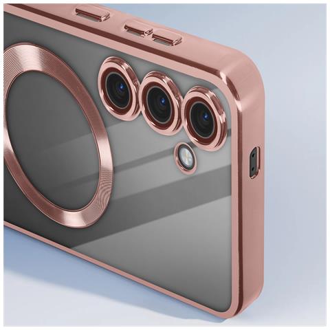 Cover Magsafe Per Samsung S24 Plus In Silicone Bordo Cromato - Foto 2