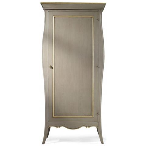 Armadio 1 Anta Arte Povera Legno Tortora E Oro 93x64x213 - Foto 1