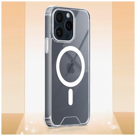 Cover Magsafe Per Iphone 15 Pro Max Silicone Gel Angoli Rinforzati - Foto 5