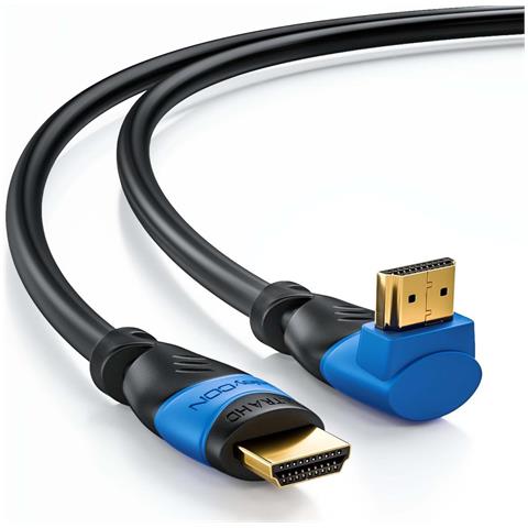 Cavo Hdmi 2.0 Arc 0,5m 50cm 4k 8k Full Hd Angolare Bianco Ad Angolo Ethernet - Foto 2