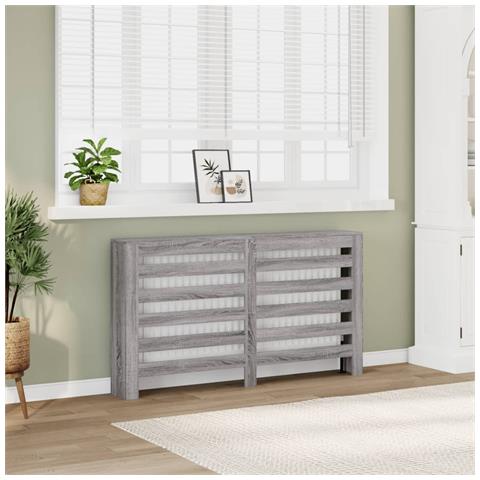 Copertura Termosifone Grigio Sonoma 149x20x82 Legno Multistrato - Foto 1