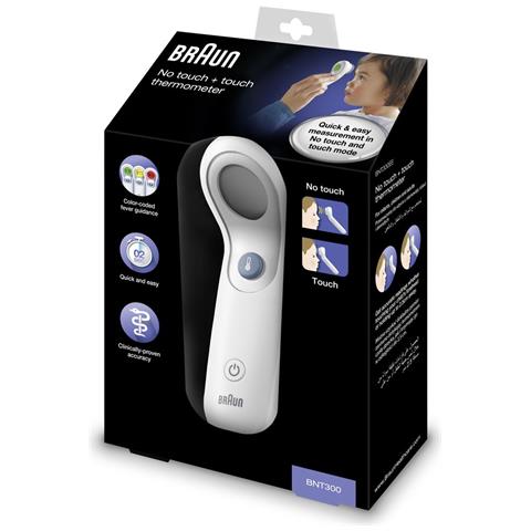 BNT300WE termometro digitale per corpo Termometro a rilevamento remoto Bianco Fronte Pulsanti - Foto 2