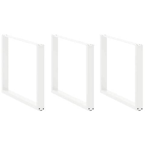 Gambe Tavolo Pranzo A U 2 Pz Bianco 100x(72-73) Cm Acciaio - Foto 1