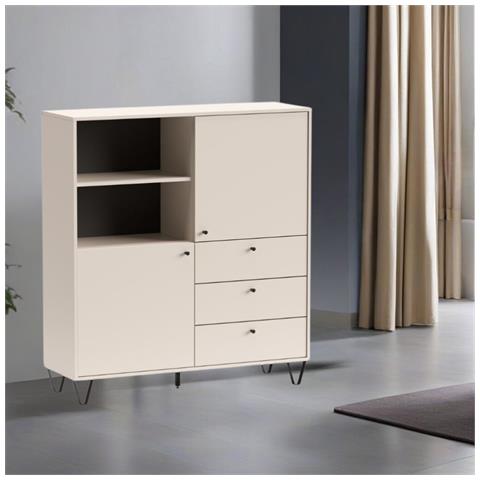 Credenza Aldo 6 Con 2 Ante E 3 Cassetti Colore Cashmere - Foto 1