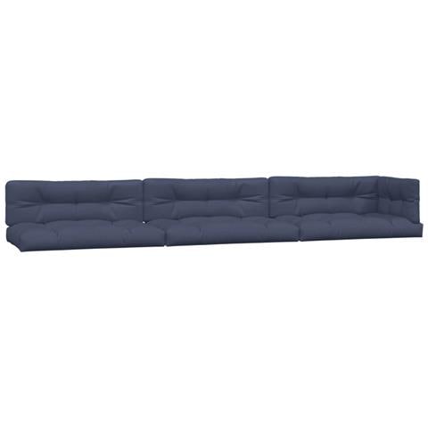 Cuscini Per Pallet 7 Pz Blu Marino In Tessuto - Foto 2