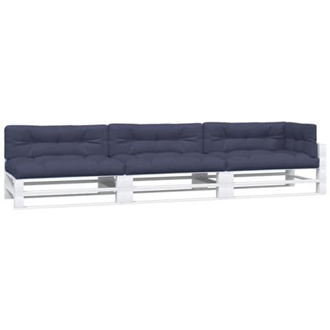 Cuscini Per Pallet 7 Pz Blu Marino In Tessuto - Foto 3