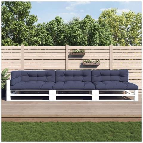 Cuscini Per Pallet 7 Pz Blu Marino In Tessuto - Foto 1
