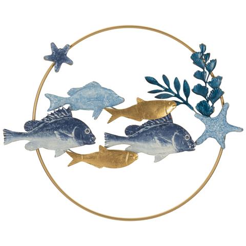 Decorazione In Metallo 3d Pesce 5 - Multicolore - Metallo - 77x5x63 Cm - Foto 1