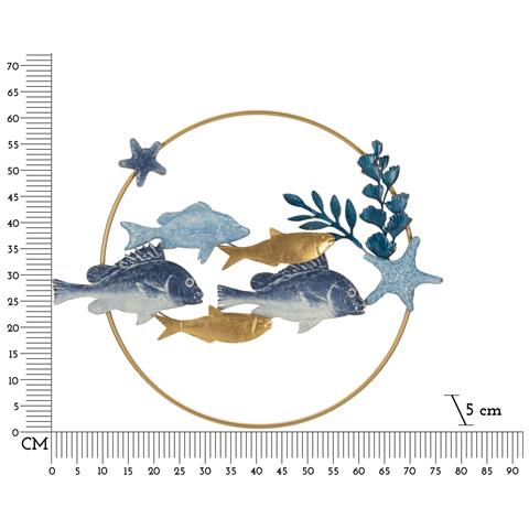 Decorazione In Metallo 3d Pesce 5 - Multicolore - Metallo - 77x5x63 Cm - Foto 6
