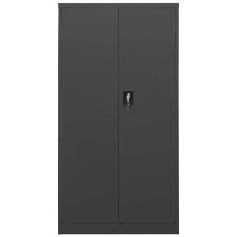 Lusso Casadino -  Armadio Con Ripiani Antracite 90x40x180 Cm In Acciaio - Foto 1