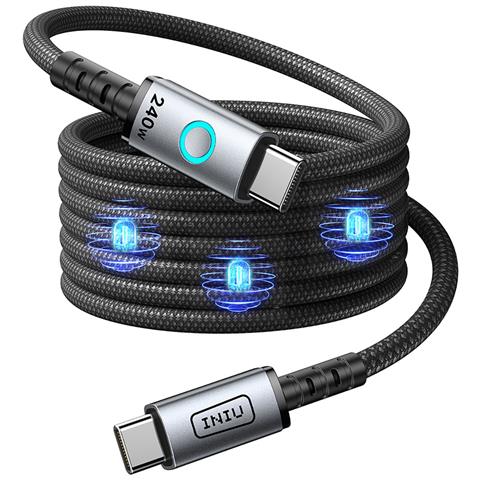 Cavo Di Alimentazione Leopard 5a Magnetico Da Usb-c A Usb-c 1,2 M Pd 240w, Nero - Foto 1