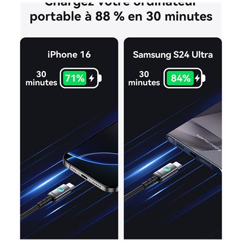 Cavo Di Alimentazione Leopard 5a Magnetico Da Usb-c A Usb-c 1,2 M Pd 240w, Nero - Foto 5