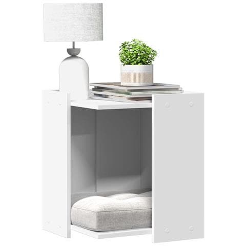 Recinto per Lettiera per Gatti Bianco 80x50x45 cm in Truciolato - Foto 2