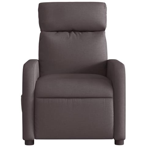 Poltrona Massaggio Reclinabile Elettrica Marrone Scuro Tessuto - Foto 9