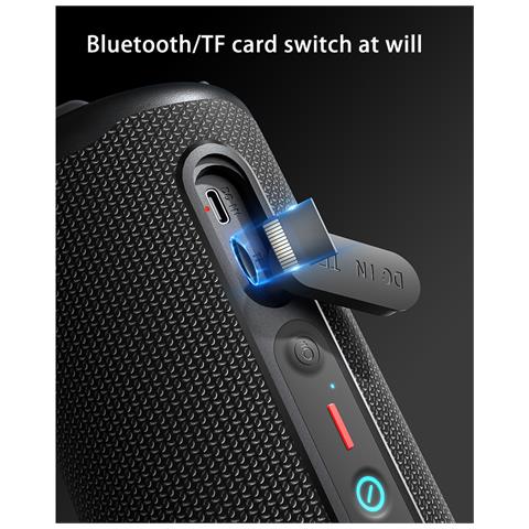 Altoparlante Bluetooth Wireless Con Luce Rgb Nera - Foto 2