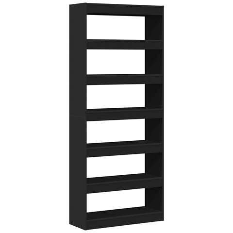 Libreria Nera Nera Legno 80 x 30 x 198 cm Scaffalatura - Foto 1