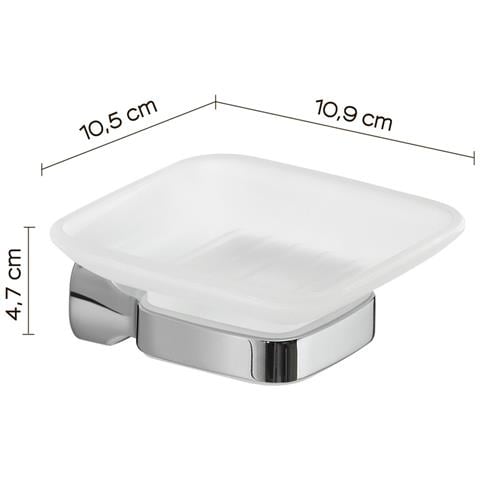 Portasapone Da Muro In Acciaio Inox E Cromall St11 Serie Stelvio Cromato - Foto 2