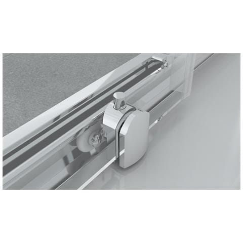 Box Doccia A Nicchia 150 Cm Porta Scorrevole Apertura Centrale H195 Cm Lisa Cromato - Foto 5