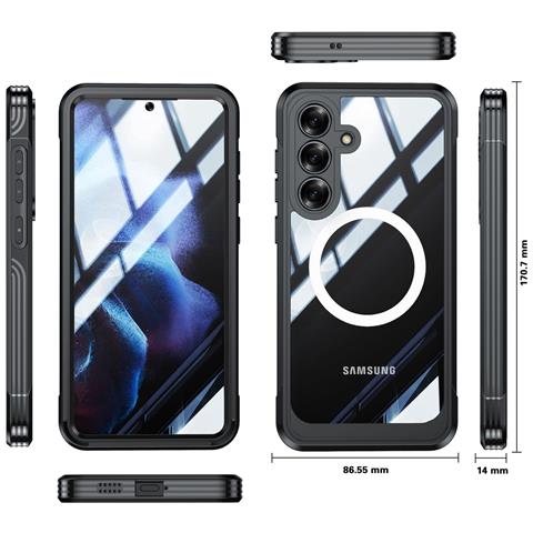 Custodia Per Telefono In Vetro 9h Antiurto Compatibile Con Samsung Galaxy S25 Fe Con Supporto Magnetico Wireless - Foto 7