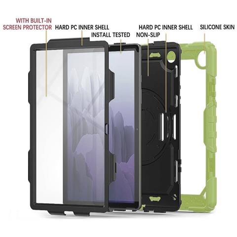 Custodia Per Samsung Galaxy Tab A8 10.5"" Con Supporto E Tracolla Verde - Foto 4