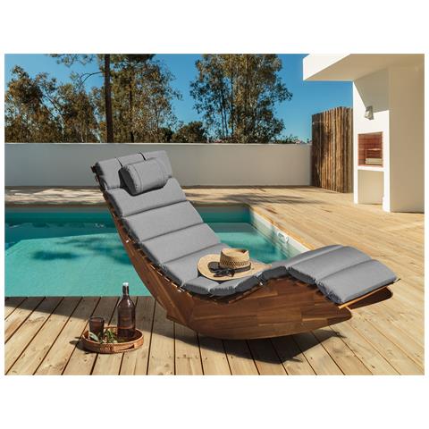 Cuscino Per Sdraio Brescia Premium 180 X 60 Cm Grigio Melange - Foto 1