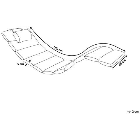 Cuscino Per Sdraio Brescia Premium 180 X 60 Cm Grigio Melange - Foto 8