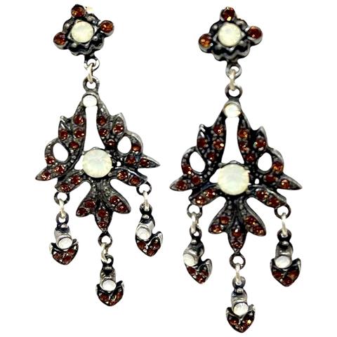 Ciondolo Lungo Multicristallo Sw E Argento 925 10µ T2 - Foto 1