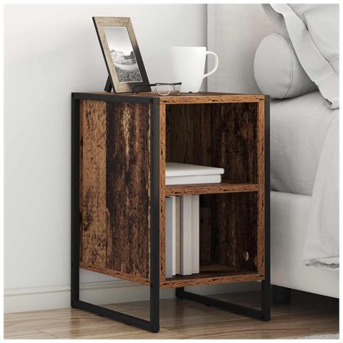 Comodino 2 pcs Legno vecchio 39.5 x 30 x 50 cm - Foto 2