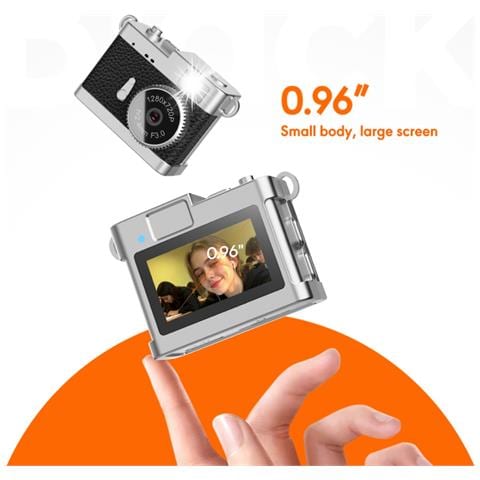 Mini Fotocamera Vlog Portatile - Registratore Video Hd 1080p Con Schermo Ips Da 0.96"" - Foto 2