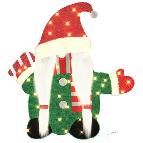 Gnomone Illuminato Bianco caldo 71 x 64 cm Tessuto di Lamè - Foto 1