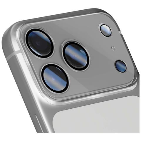 Vetro Protezione Obiettivo Fotocamera Per Iphone 17 Pro Durezza 9h, Trasparente - Foto 2