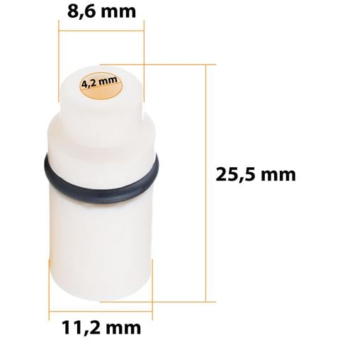 Ugello Di Sabbiatura In Ceramica - Alta Qualità E Durata | Dimensioni: 8,6 Mm X 25,5 Mm X 11,2 Mm | Compatibile Con Set Di Sabbiatura - Foto 2