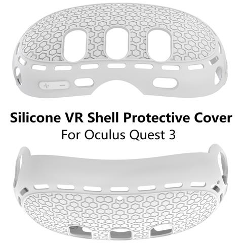 Custodia Protettiva In Silicone Compatibile Con Meta Quest 3 - Antigraffio E Antiurto Gray - Foto 3