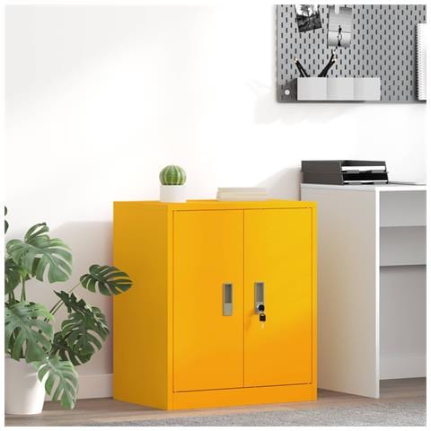 Armadio Giallo senape 60 x 40 x 70 cm Acciaio - Foto 2