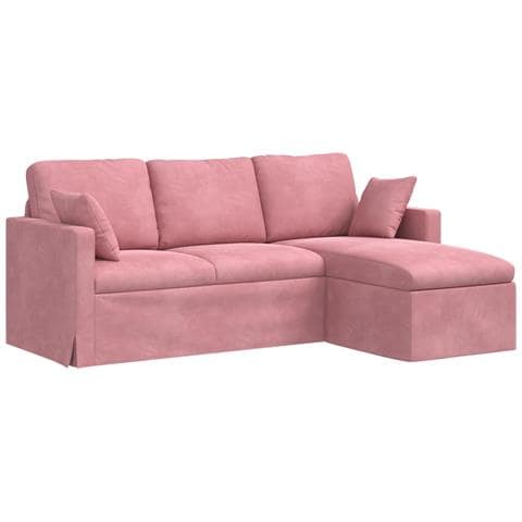 Divano Rosa 198 x 134 x 80 cm Velluto - Foto 1