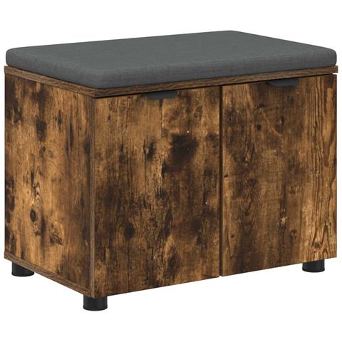 Panca per ingresso con porta Quercia Affumicata 60 x 38 x 46 cm - Foto 1