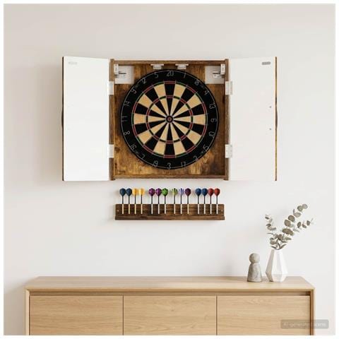 Armadio per Dartboard HAARLEM Rovere Fumo 52,5 x 10,5 x 53,5 cm - Foto 2
